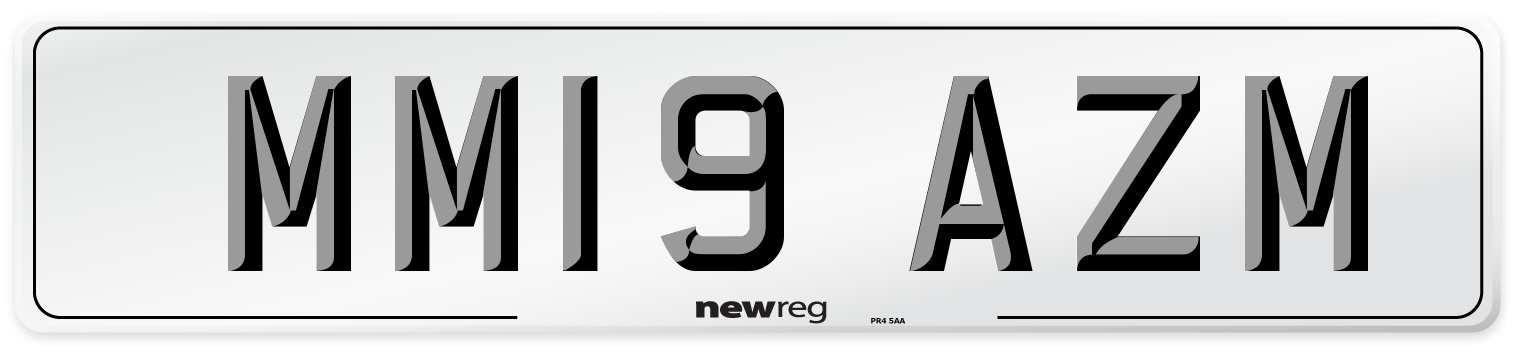 MM19 AZM Number Plate from New Reg